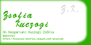 zsofia kuczogi business card